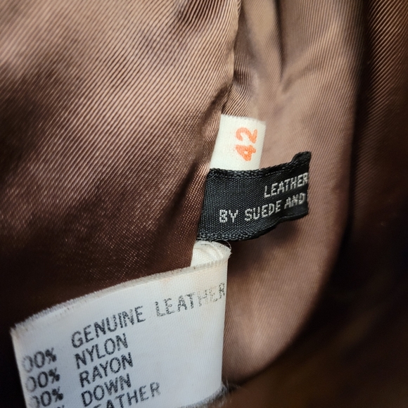 Men Phillipe Monte puffy leather jacket xl (refurbish required) - Picture 5 of 10